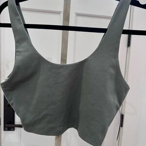 Spiritual Gangster sage green sports bra Crop Top